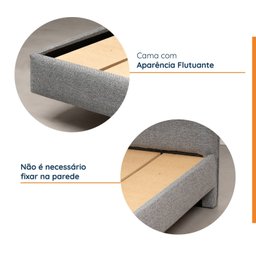 Cama King Boreal Flutuante CabeCasa MadeiraOriginals - 4