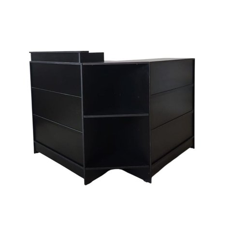 Balcão Caixa + Recepção 100% Mdf Preto - Suprema Móveis