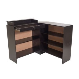 Balcão Caixa + Recepção 100% Mdf Preto - Suprema Móveis - 2