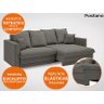 Sofá Positano 1,80M sem Caixa, Retrátil e Reclinável Velosuede - Cinza - 5