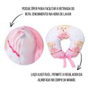 Ver imagem 7 de Almofada Amamentação Estampada Bebê Menina com Enchimento e Zíper - Ursinha Romântica
