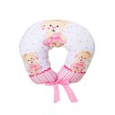 Ver imagem 1 de Almofada Amamentação Estampada Bebê Menina com Enchimento e Zíper - Ursinha Romântica