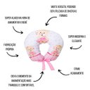 Ver imagem 3 de Almofada Amamentação Estampada Bebê Menina com Enchimento e Zíper - Ursinha Romântica