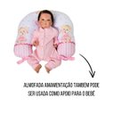 Ver mais imagens de Almofada Amamentação Estampada Bebê Menina com Enchimento e Zíper - Ursinha Romântica