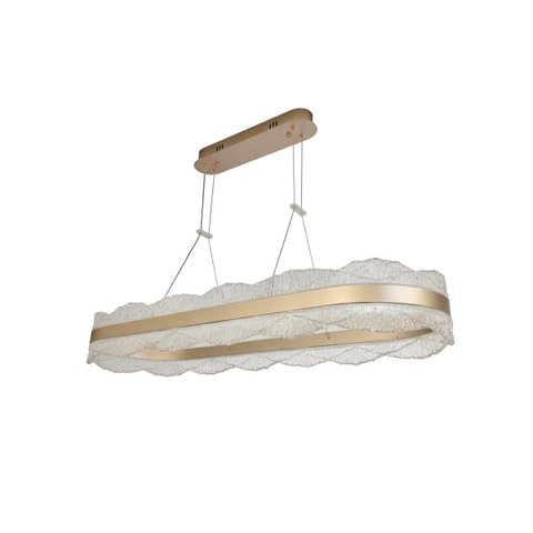 Pendente Moderno Led 3em1 Desing Orgânico Dourado Champanhe