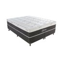 Ver imagem 1 de Cama Box Casal Queen 158x198x72cm Molas Ensacadas Pegasus Montreal Cinza/Cinza, Branco