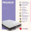 Ver imagem 5 de Cama Box Casal Queen 158x198x72cm Molas Ensacadas Pegasus Montreal Cinza/Cinza, Branco