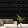 100 Placas Pvc 3d Revestimento de Parede Decorativa Petalas Alto Relevo Preto Quarto Sala Cozinha 25 - 7