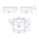 Ver imagem 7 de Cuba de Sobrepor Deca Slim 40x40 Quadrada Barbante + Válvula + Sifão