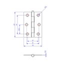 Ver imagem 2 de Kit 24 Dobradiça Preta Porta / Janela Pino Solto Real 2,5"