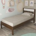 Ver imagem 2 de Cama Solteiro CM8006 Nogal Branco Tecno Mobili