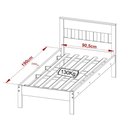 Ver imagem 4 de Cama Solteiro CM8006 Nogal Branco Tecno Mobili