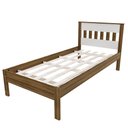 Ver imagem 3 de Cama Solteiro CM8006 Nogal Branco Tecno Mobili