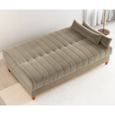 Ver imagem 2 de Sofa Cama Veneza 1,80 Reclinável 3 Lugares Veludo Perola - Casa Giulia