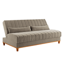 Ver imagem 3 de Sofa Cama Veneza 1,80 Reclinável 3 Lugares Veludo Perola - Casa Giulia