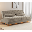 Ver imagem 1 de Sofa Cama Veneza 1,80 Reclinável 3 Lugares Veludo Perola - Casa Giulia