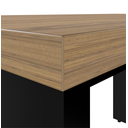Ver imagem 2 de Mesa Reta Savoia 30mm 170x70cm Pé Painel Escritório Macadamia/preto