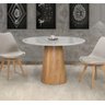 Mesa de Jantar Tampo de Vidro e MDF Cone - 1