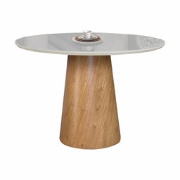Mesa de Jantar Tampo de Vidro e MDF Cone - 2