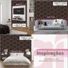 Papel de Parede 3d Auto Adesivo Geométrico Hexagono Luz Led Vermelha Decorativa Quarto Sala 3m - 4