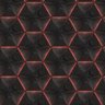 Papel de Parede 3d Auto Adesivo Geométrico Hexagono Luz Led Vermelha Decorativa Quarto Sala 3m - 9