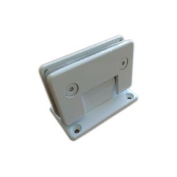 1012 - Dobradiça Central para União Vidro Alvenaria para Porta Blindex - Branco - 1