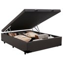 Ver imagem 3 de Cama Box Baú Casal Sintético Marrom Emth 138x188x40