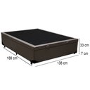 Ver imagem 5 de Cama Box Baú Casal Sintético Marrom Emth 138x188x40