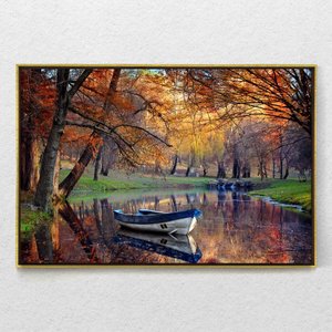 Quadro Decorativo Horizontal Paisagem Natural Com Moldura e Sem Vidro 90x140