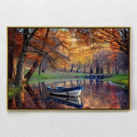Quadro Decorativo Horizontal Paisagem Natural Com Moldura e Sem Vidro 90x140