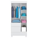 Ver imagem 3 de Guarda Roupa Solteiro 3 Portas Wind Demóbile Branco
