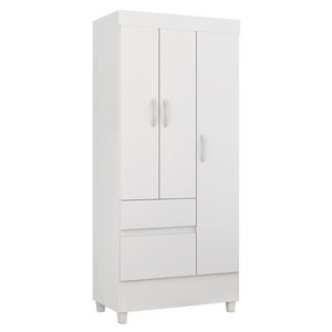 Guarda Roupa Solteiro 3 Portas Wind Demóbile Branco