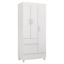 Ver imagem 1 de Guarda Roupa Solteiro 3 Portas Wind Demóbile Branco