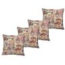Kit 4 Capa De Almofada Zíper Invisível Fundo Rosa 45Cmx45Cm - 1