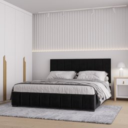 Cama Queen Estofada sem Cabeceira Uvaia CabeCasa MadeiraOriginals - 1