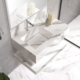 Prateleira para Banheiro em Porcelanato Técnico Polido 80cm Max  - 3