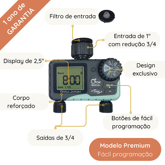 Temporizador Digital de 2 Saídas Tie21 - Brisa Jardim - 3