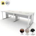 Ver imagem 5 de Plataforma de Trabalho 4 Lugares Cinza 2,40m Pés Metal F5 Cor:cinza
