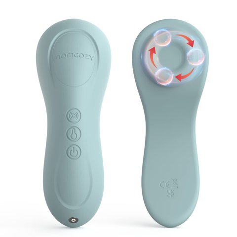 Momcozy Massageador de Lactação Rolante com Calor, 3 em 1, Azul-verde