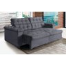 Sofá New Austrália 3 metros Retratil e Reclinavel Suede Cinza – Sofá na Web - 2