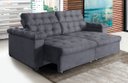 Ver imagem 2 de Sofá New Austrália 3 metros Retratil e Reclinavel Suede Cinza – Sofá na Web