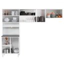 Ver imagem 2 de Cozinha Compacta em Aço Topázio 9 Portas com Vidro Branco Preto - Telasul