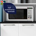 Ver imagem 5 de Cozinha Compacta em Aço Topázio 9 Portas com Vidro Branco Preto - Telasul