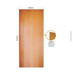 Folha de Porta 210x100cm Verniz Lisa Semi Solida Mapaf - 3