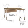 Mesa Escrivaninha Estação de Trabalho em L 120cm Hanover/branco Home Office Flexus Artesano - 4