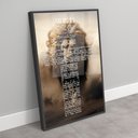 Ver imagem 2 de Quadro Decorativo Salmo 91 Leão Correndo no Deserto Sala Quarto Casa Escritório