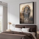 Ver imagem 1 de Quadro Decorativo Salmo 91 Leão Correndo no Deserto Sala Quarto Casa Escritório