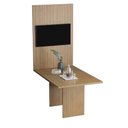 Ver imagem 4 de Mesa Escritório 136cm e Painel para TV 32 Polegadas Amêndoa Tecno Mobili