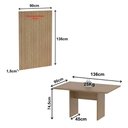 Ver imagem 5 de Mesa Escritório 136cm e Painel para TV 32 Polegadas Amêndoa Tecno Mobili