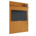 Ver imagem 1 de Painel para Tv até 55 Polegadas 1,39x2,40m Ripado com Prateleira Arbo Cedro Edn